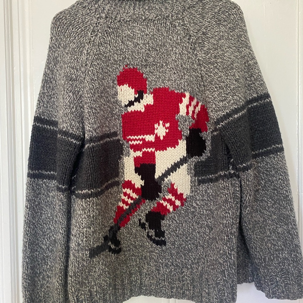 Roots Mary maxim thick cowichan wool Sweater jacket